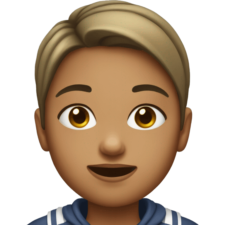 Girl playing hokey with short hair  emoji