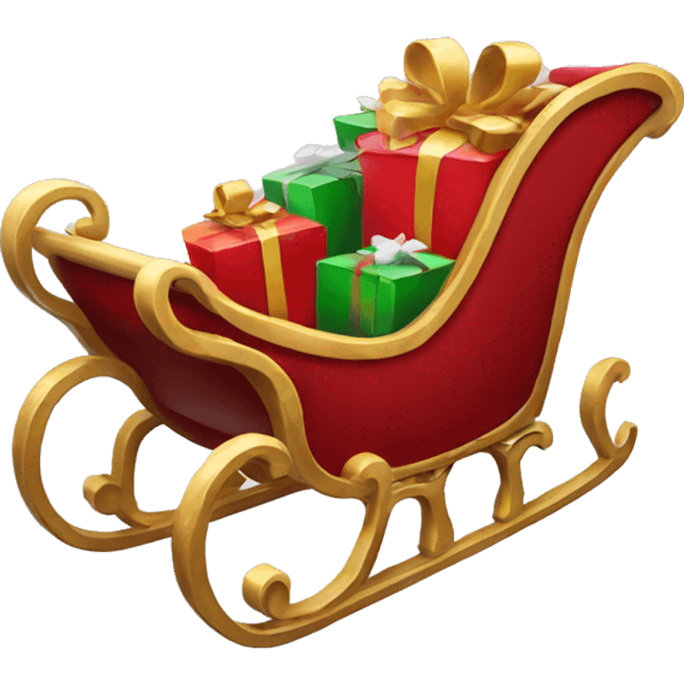 Christmas sleigh with presents emoji