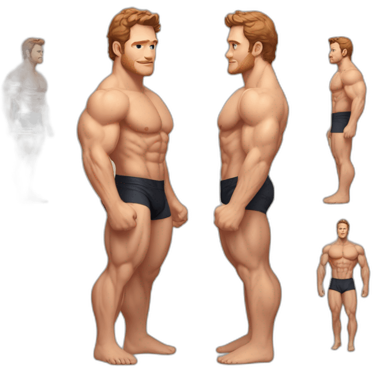 Chris Pratt Bodybuilder giant emoji