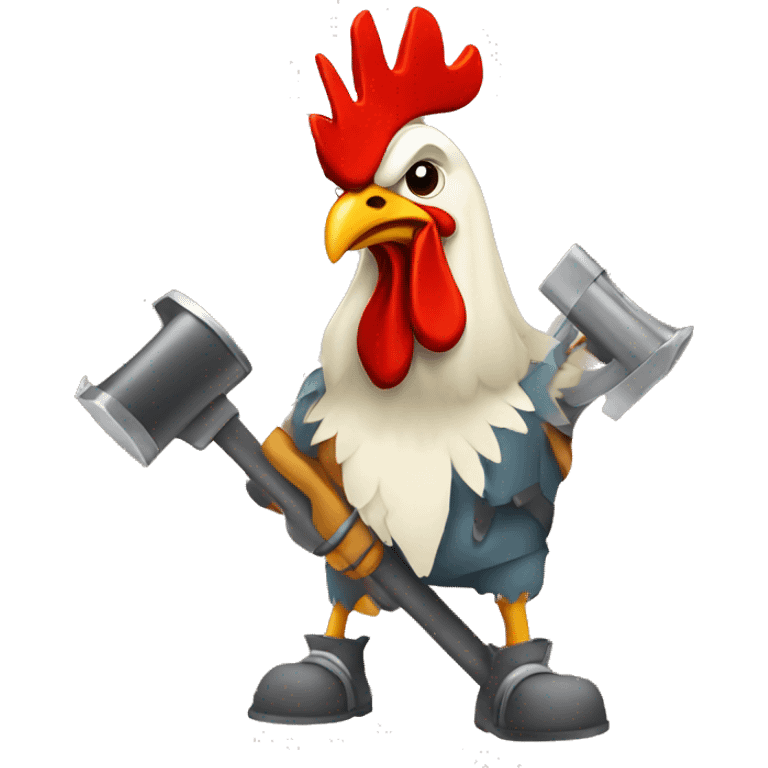 rooster Jackhammer emoji