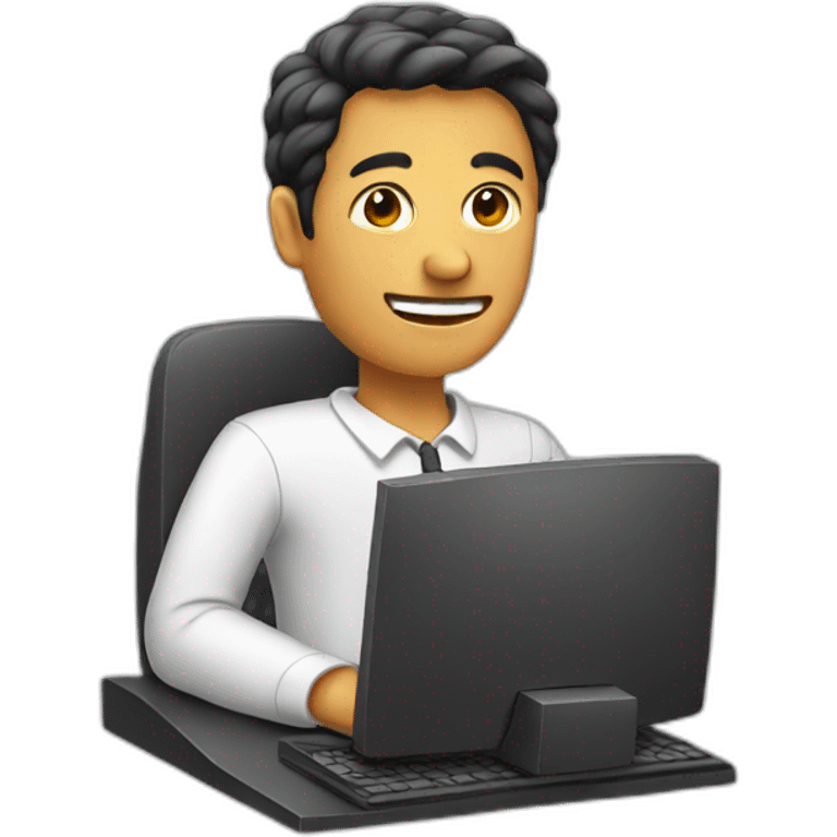 man with computer emoji