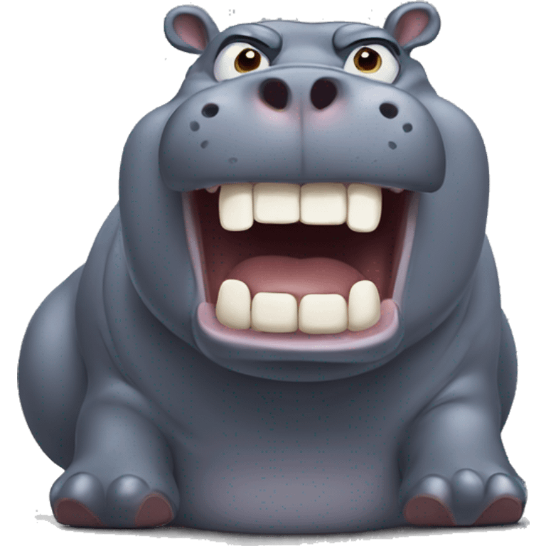 yelling angry hippo emoji