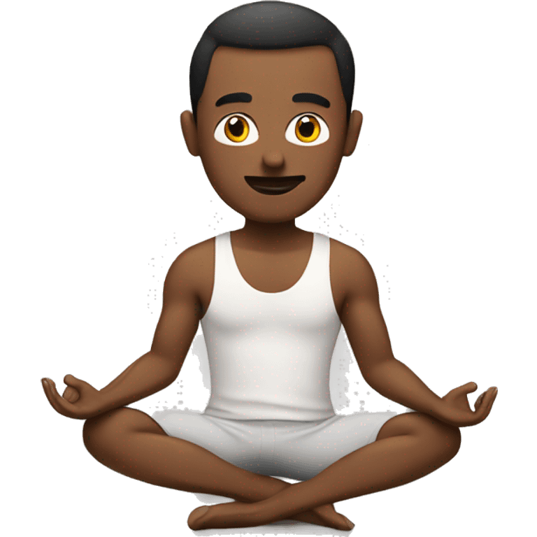 Men doing yoga emoji