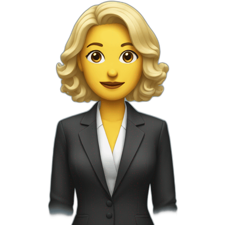 solo woman in formal jacket emoji