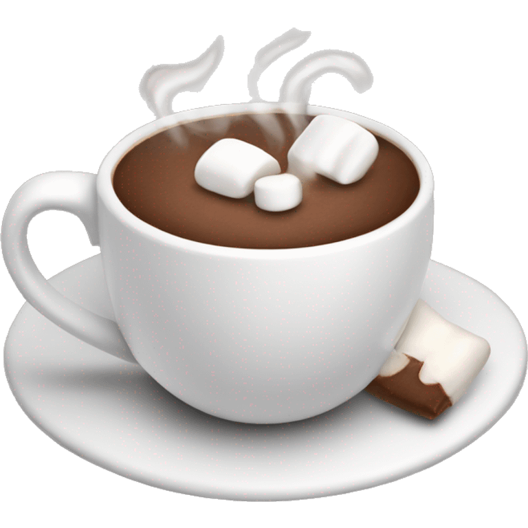 a hot cocoa with marshmellows emoji