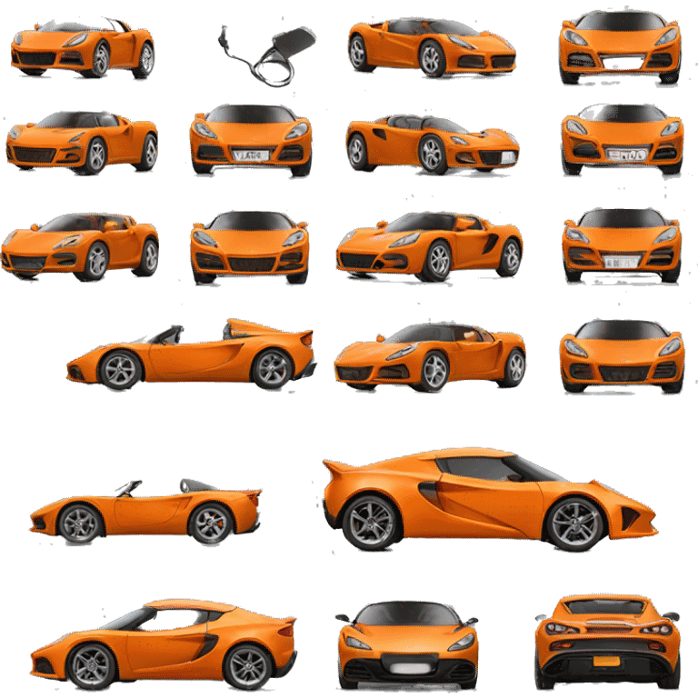 Lotus car orange emoji