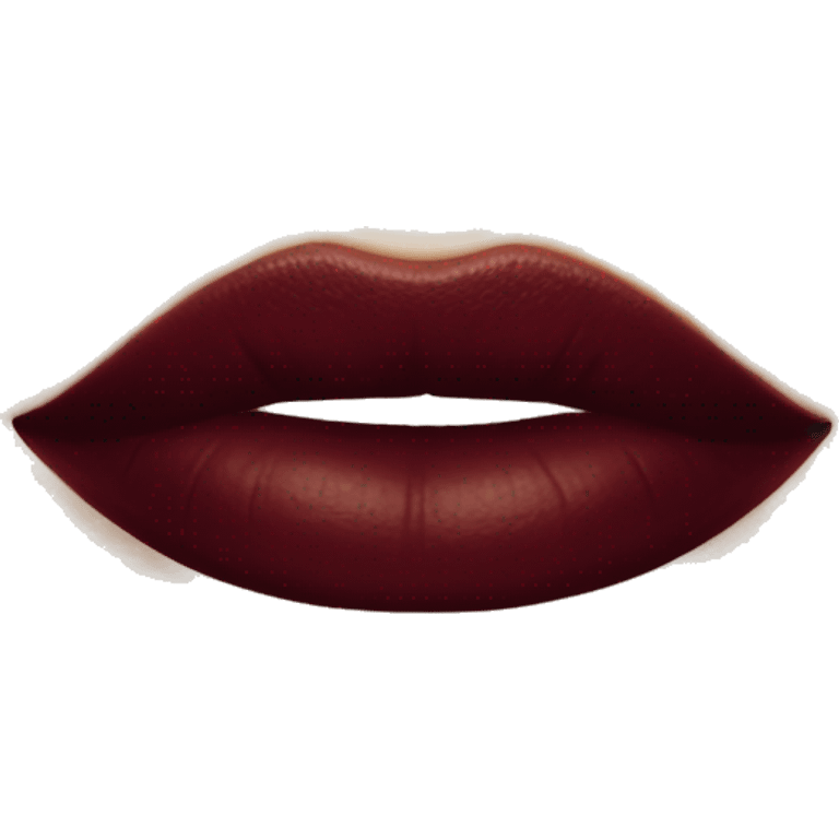 dark red lip stain emoji