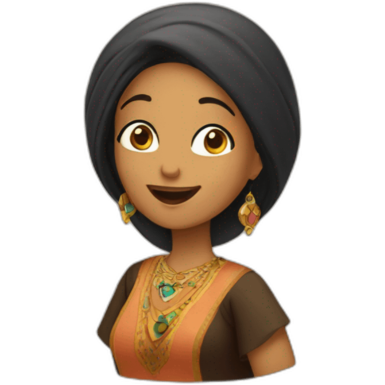 Marocan woman sing  emoji