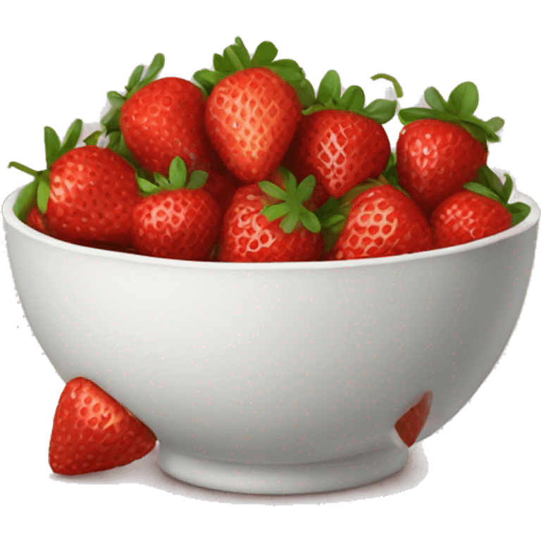 bowl of strawberries emoji