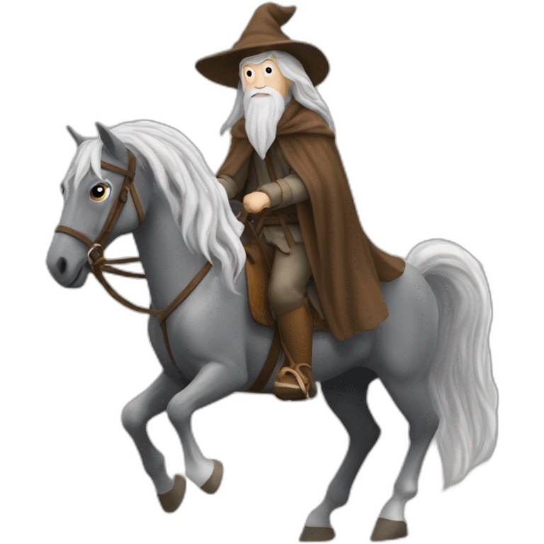 horse riding gandalf emoji