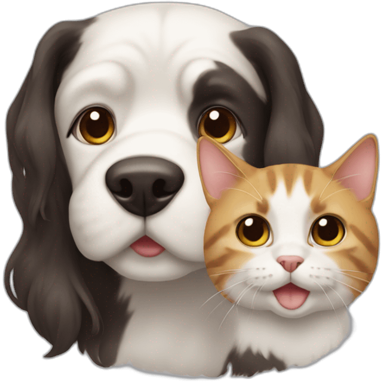 dog and cat in one face emoji