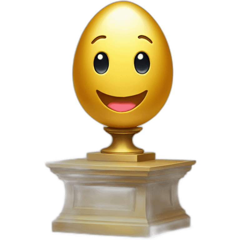 smiling golden egg on a pedestal emoji