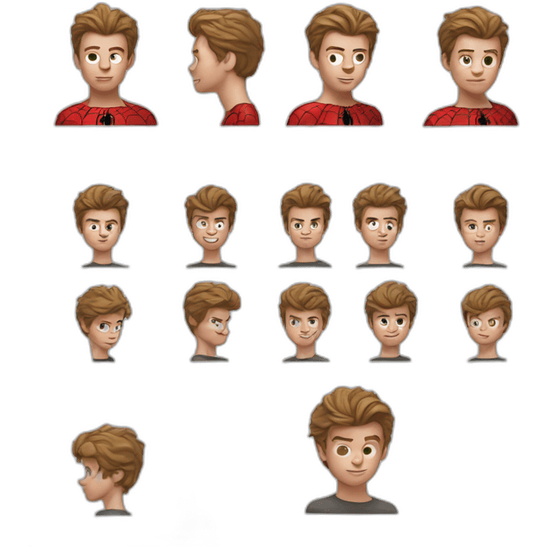 Spiderman white kid emoji