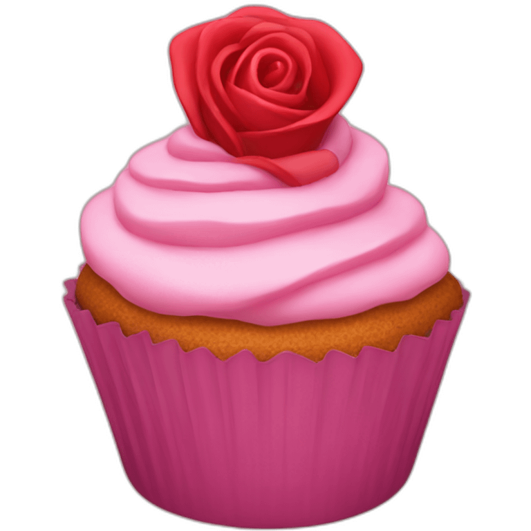 rose cupcake emoji