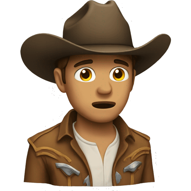 crying cowboy emoji