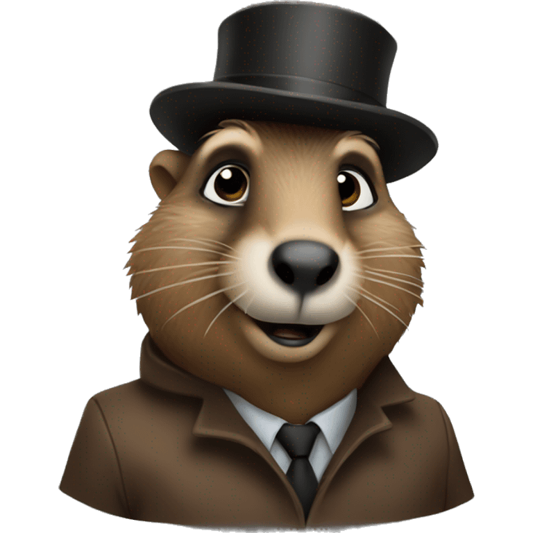 Groundhog spy emoji