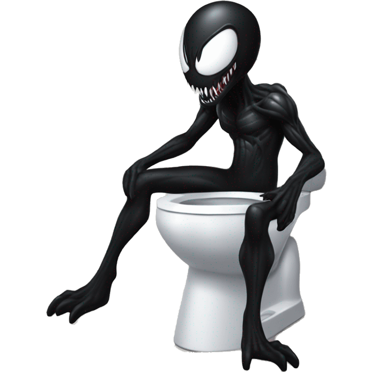 venom symbiote suit toilet emoji