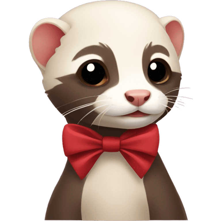 Ferret with a bow emoji