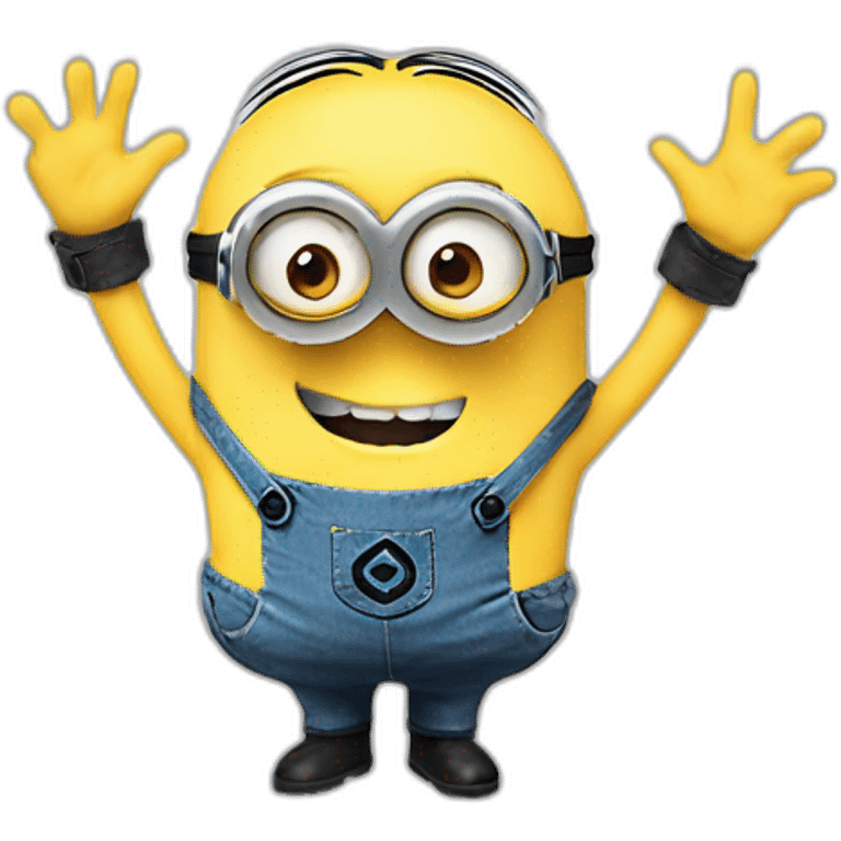 minion shows heart with hands emoji