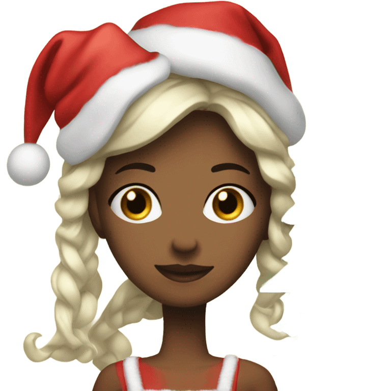 christmas girls by the tree emoji