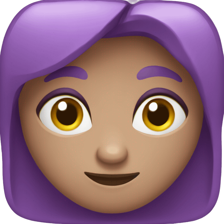 Cara de mapache color morado  emoji