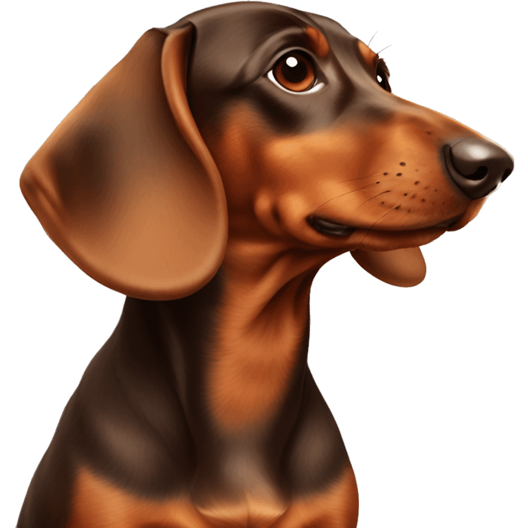 Brown daschund from side emoji