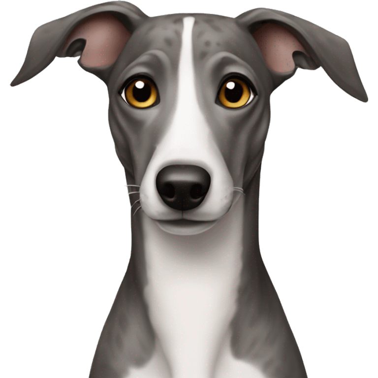 Dog whippet brindle  emoji