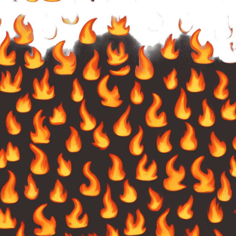 Block-style flames emoji