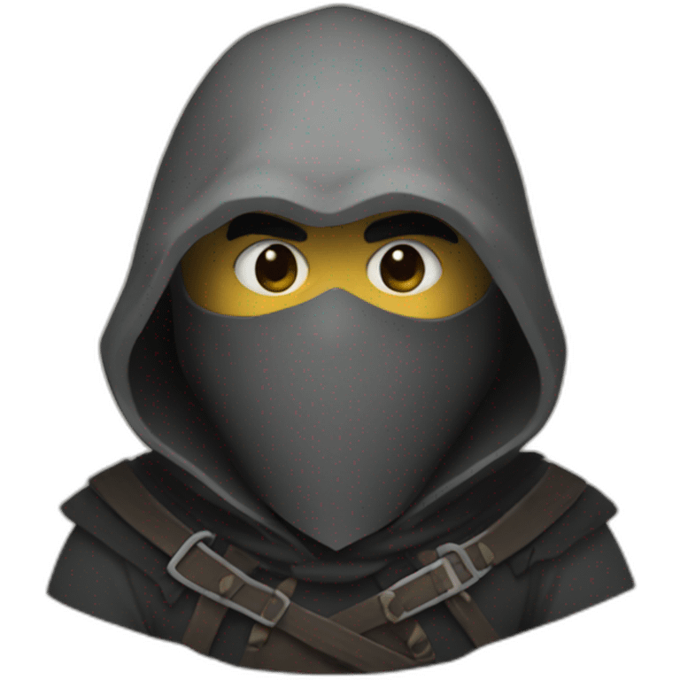 medieval assassin, face hidden emoji