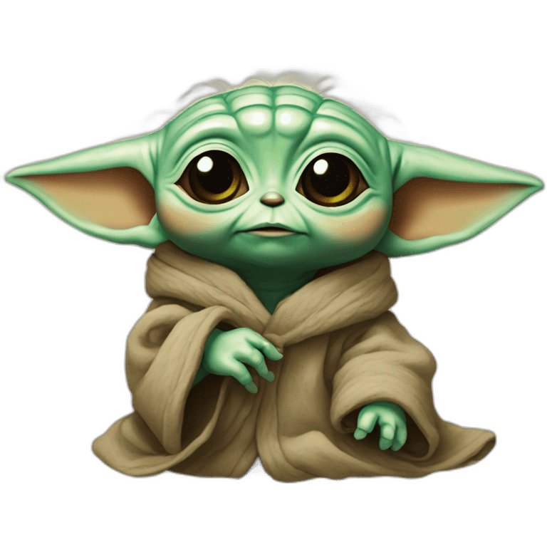 baby yoda van gogh style emoji