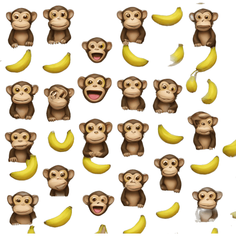 Monkey with a banana emoji