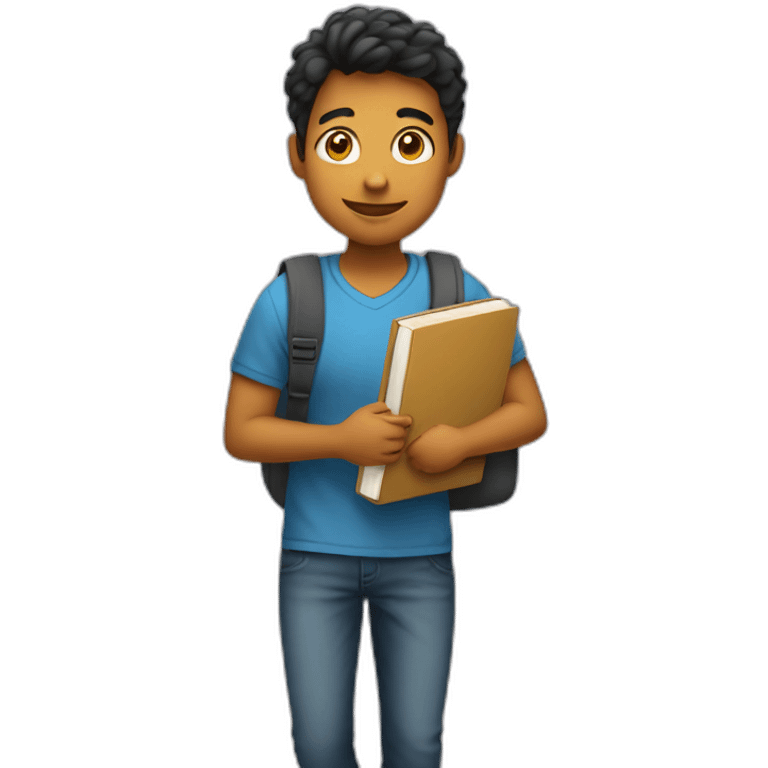 student carrying book emoji