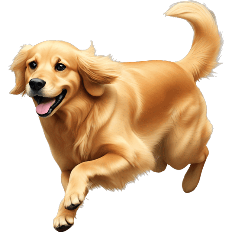 Golden retriever zoomies  emoji