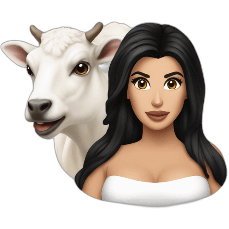 Kardashian et une chèvre emoji