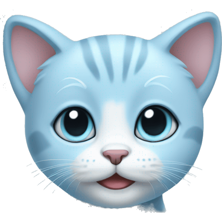 Baby blue cat  emoji