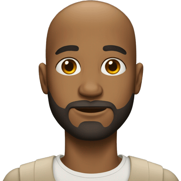 bald black man with a slight full beard emoji