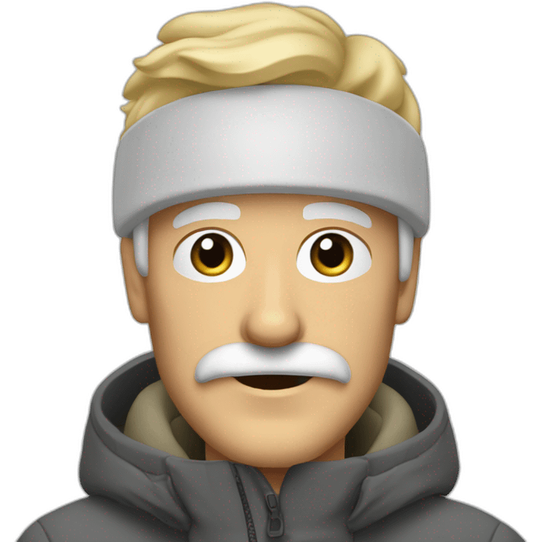 elderly-man-with-blond-hair-mustache-beard-and-a-wrinkle-between-his-eyebrows-is-skiing emoji