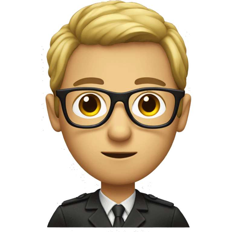 Investigator, wearing black glasses emoji