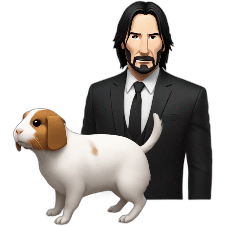 john wick with guinea pig emoji