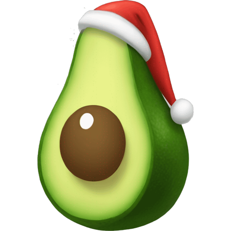 Avocado with Christmas Dress emoji