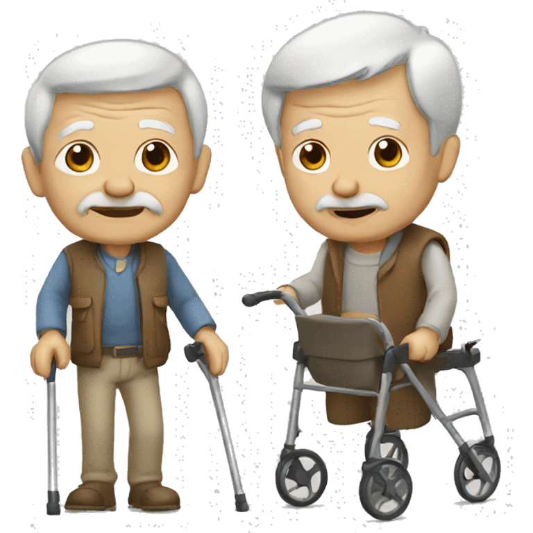 Old man with walker emoji