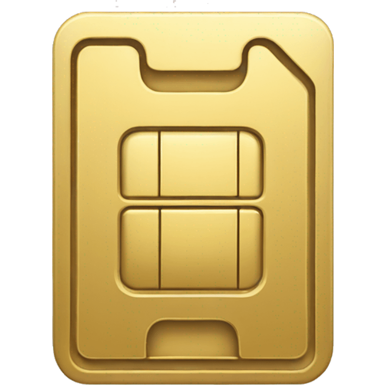 SIM Card gold less details emoji