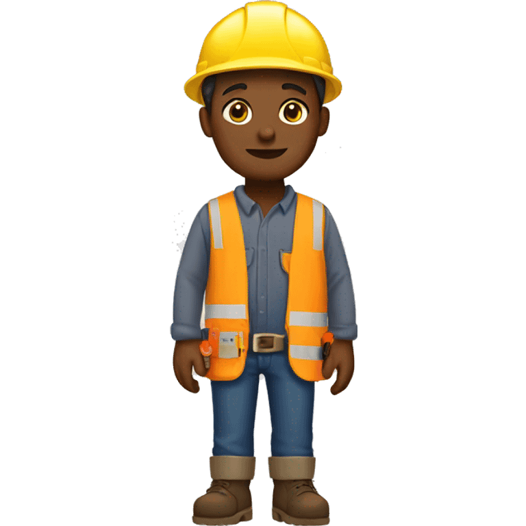 construction worker brown skin emoji