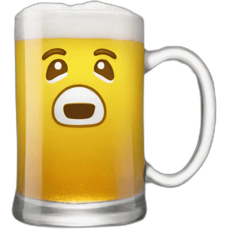 CANECA TRANSPARENTE DE CHOPP emoji