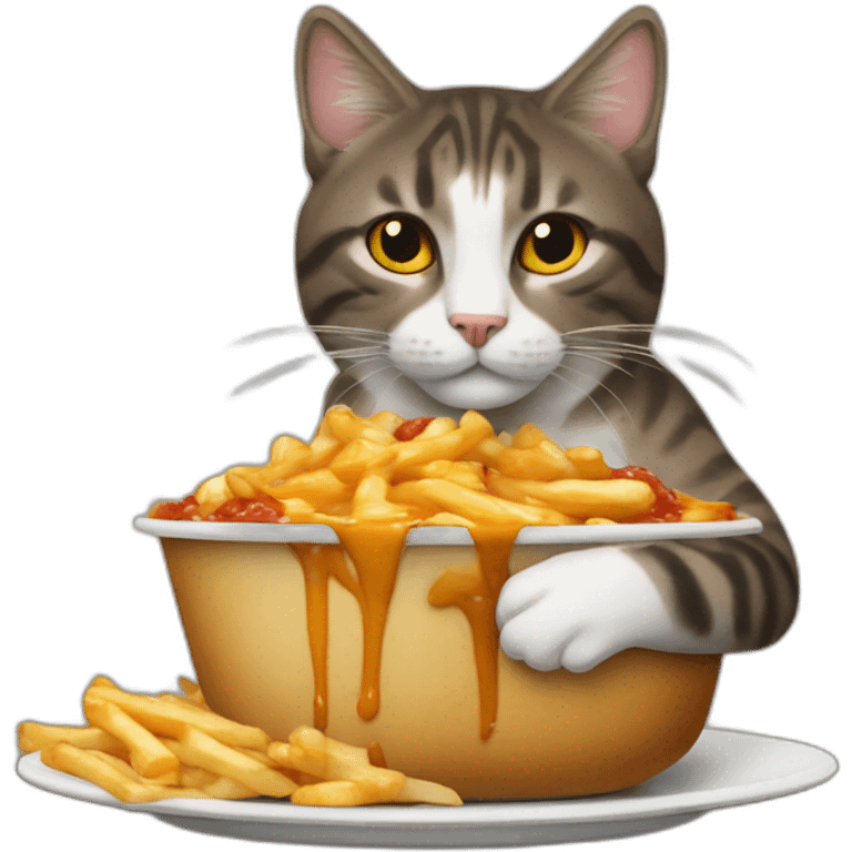 poutine with cat in arm emoji