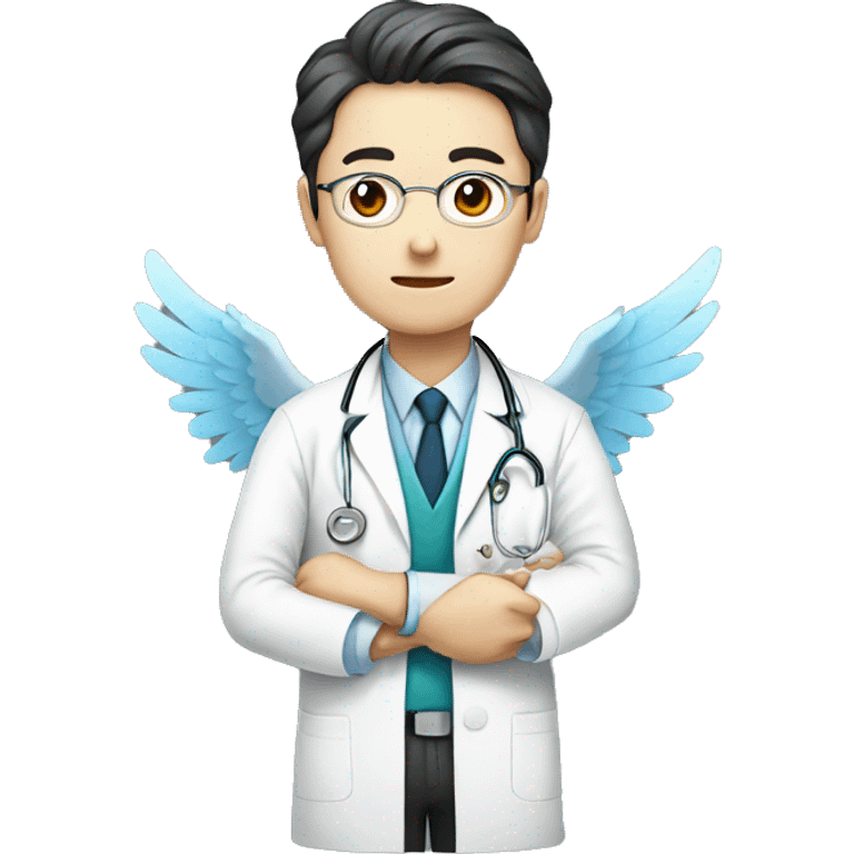 doctor with wing in korean emoji