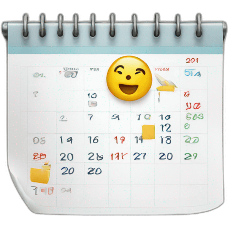 calendar planning emoji