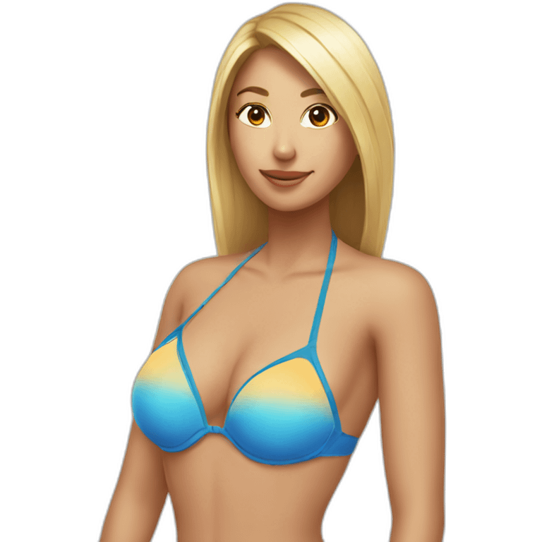 Blue Bikini beach emoji