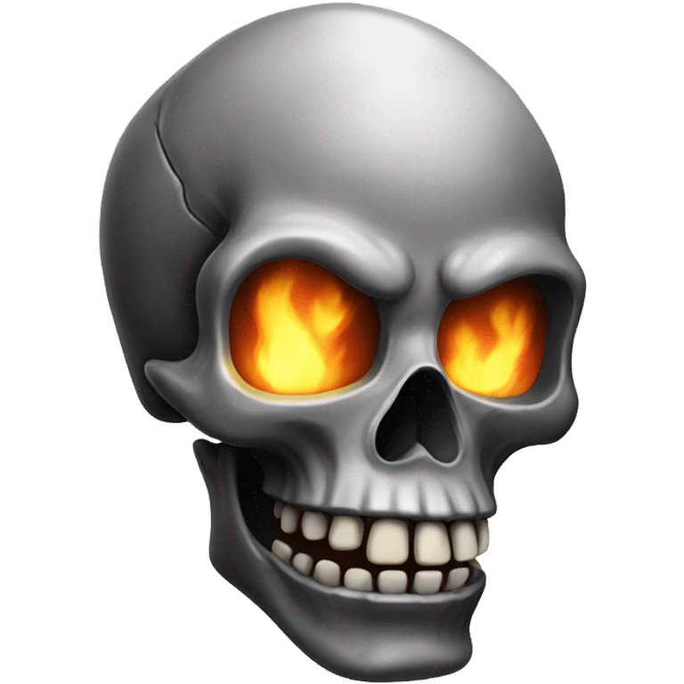  Huge flameed skull emoji