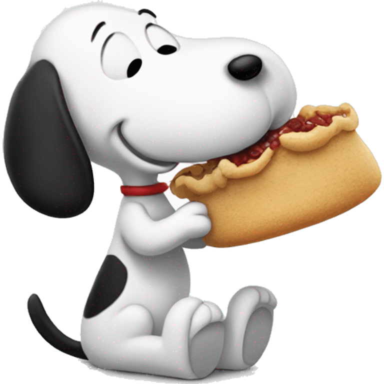 snoopy eating emoji